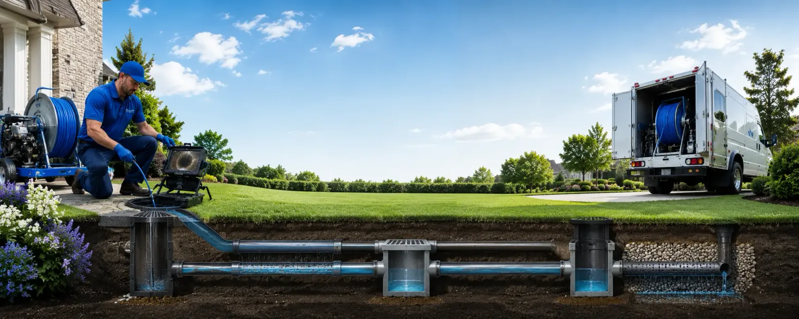 Outdoor drain cleaning information for Webbers Falls, OK